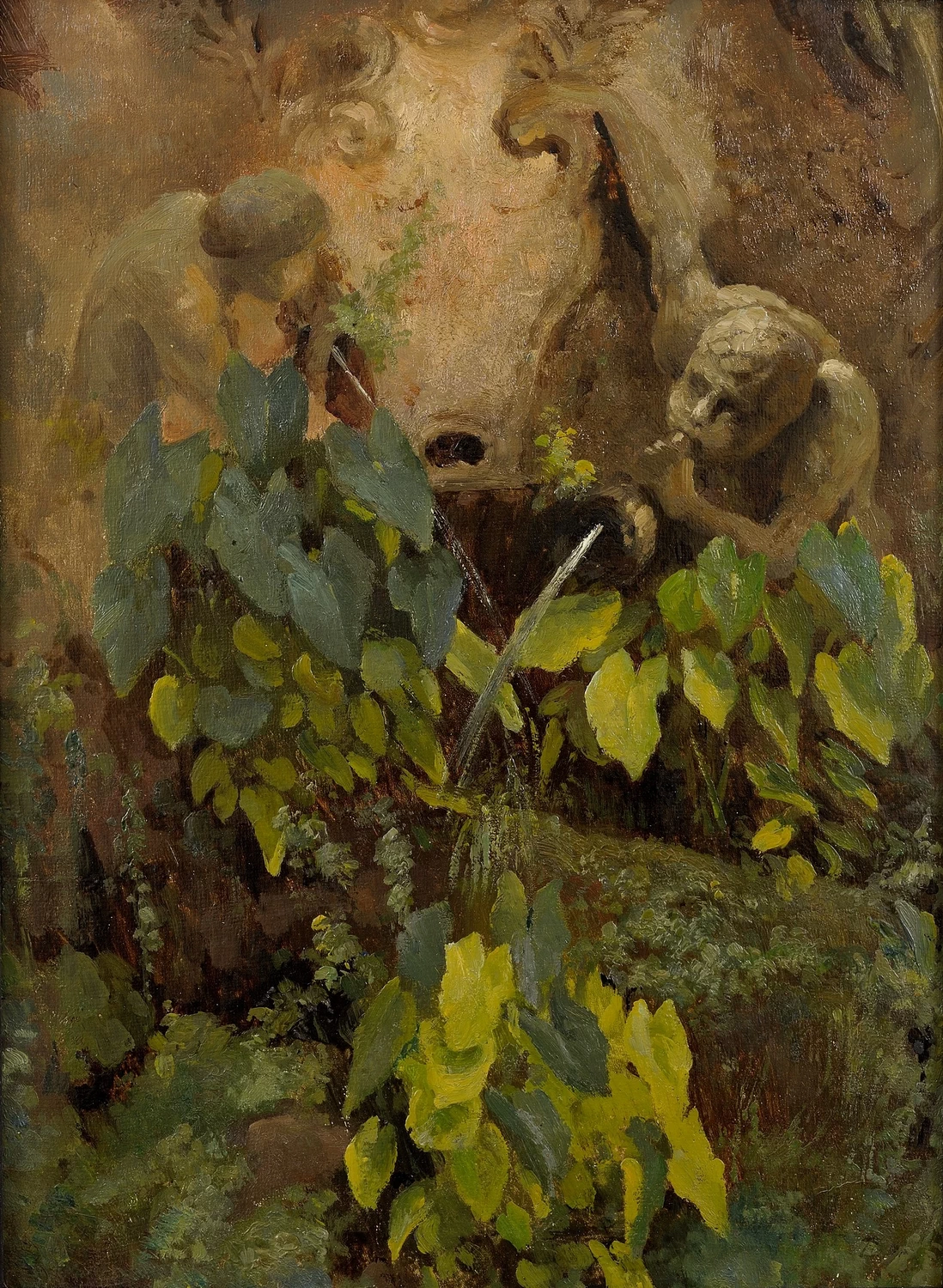 Julie Wilhelmine Hagen - Schwarz, Un pozzo con fauni, Tartu Art Museum's painting collection